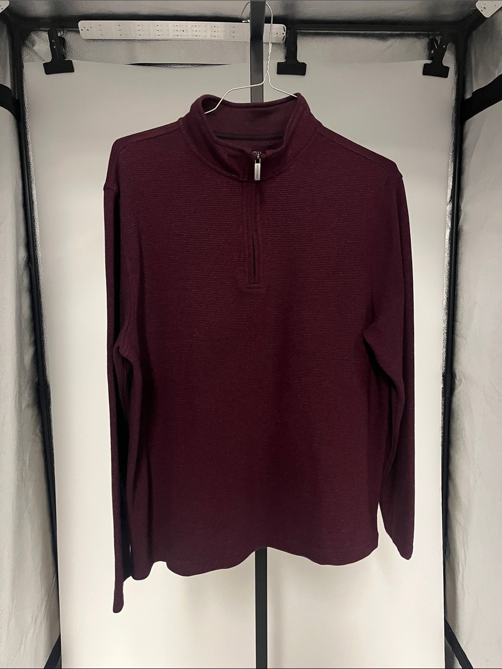 Van Heusen Men's Quarter-Zip Sweater Burgundy